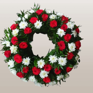 Coroană funerară rotundă