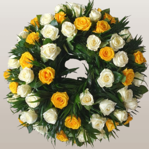 Coroană funerară rotundă